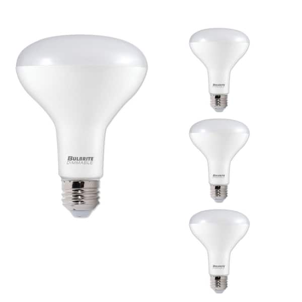 Bulbrite 75-Watt Equivalent BR30 Dimmable Medium Screw LED Light Bulb Soft White Light 3000K (4-Pack)