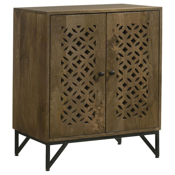 Zaria Brown 27.5 in. 2-door Wooden Accent Cabinet