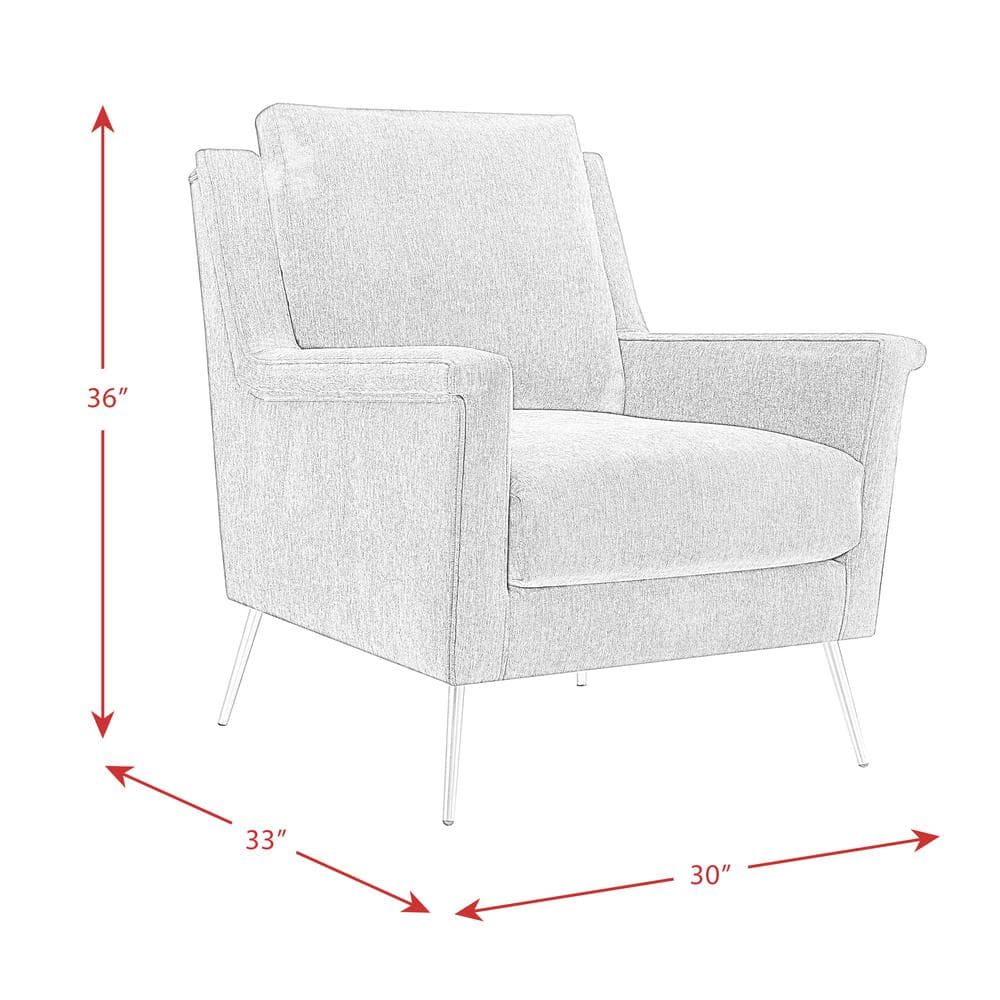 Luxurious Mid-Century Blush Accent Chair with Gold Legs