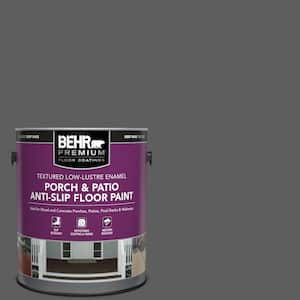 1 gal. #N520-6 Asphalt Gray Textured Low-Lustre Enamel Interior/Exterior Porch and Patio Anti-Slip Floor Paint