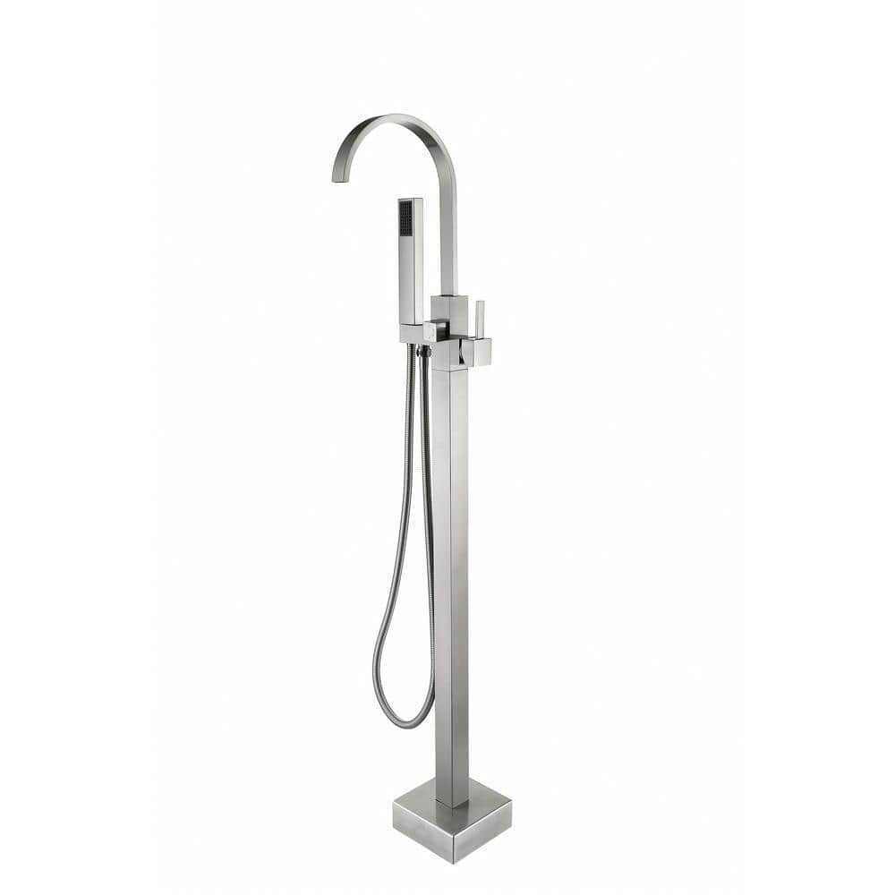 PENGFANG WORLDWIDE LLC P016BNTF Single Handle Floor Mounted Tub Faucet with Handshower
