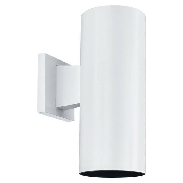Thomas Lighting 1-Light Matte White Outdoor Wall Mount Cylinder Sconce