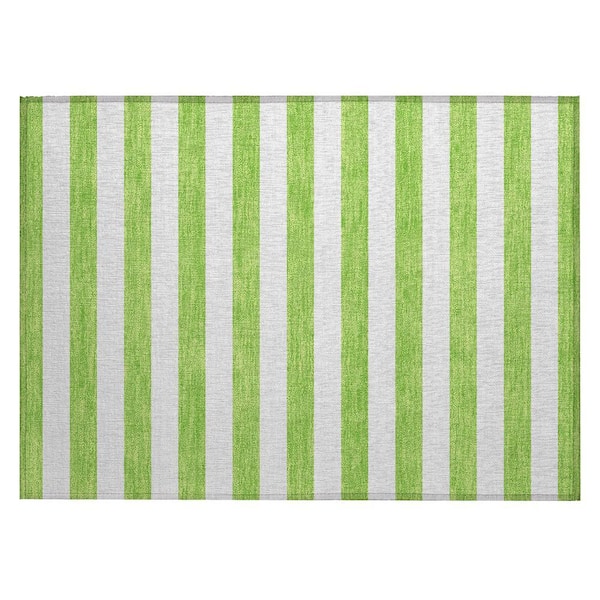 Chantille ACN528 Lime 1 ft. 8 in. x 2 ft. 6 in. Machine Washable Indoor/Outdoor Geometric Area Rug