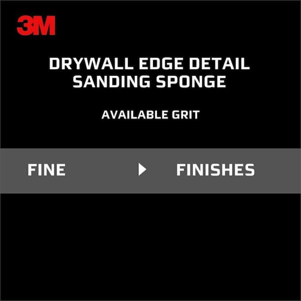 3M DRYWALL Sanding Sponge 4PK, Dual Grit Block, 2 7/8 x 4 7/8 x