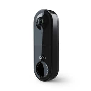 Essential Wired Video Doorbell - HD Video, 180-Degree View, Night Vision, 2-Way Audio, Easy Installation, Black