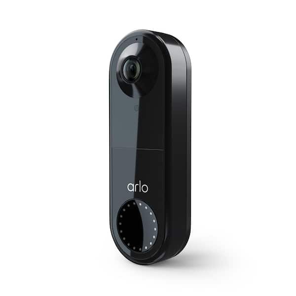 Arlo Essential Wired Video Doorbell - HD Video, 180-Degree View, Night Vision, 2-Way Audio, Installation, Black AVD1001B-100NAS - The Home Depot