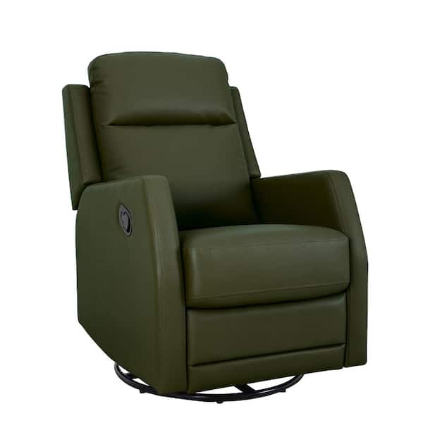 JAYDEN CREATION Coral Green Upholstered Rocker Recliner with Wingback