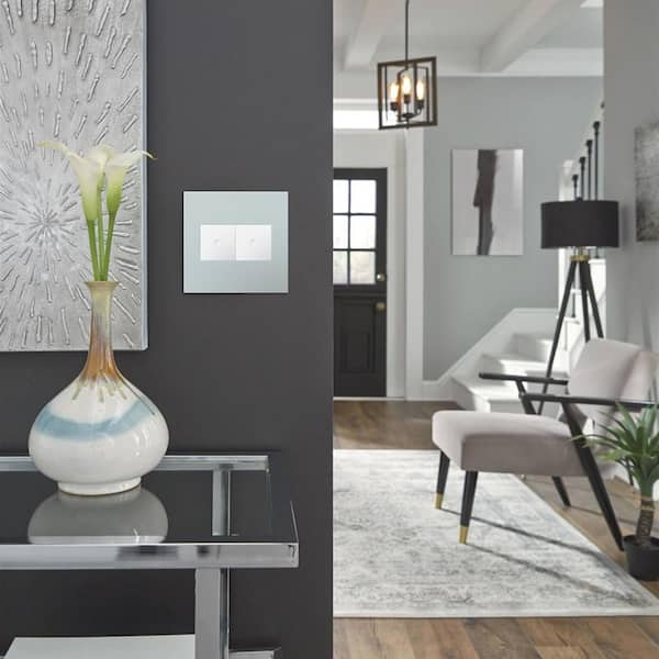 adorne 2 Gang Decorator/Rocker Wall Plate, Pale Blue (1-Pack)