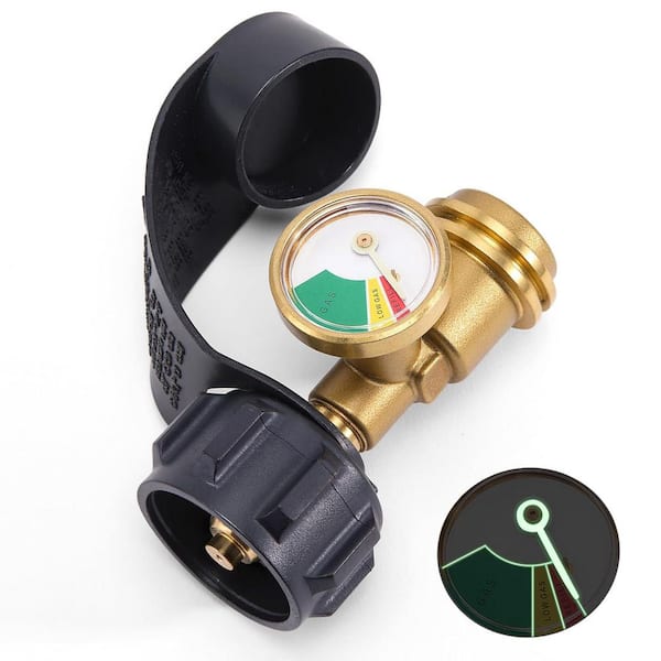 Universal Propane Tank Gauge Gas Pressure Meter Leak Detector Adapter for BBQ Grill Camp Stove RV Camper