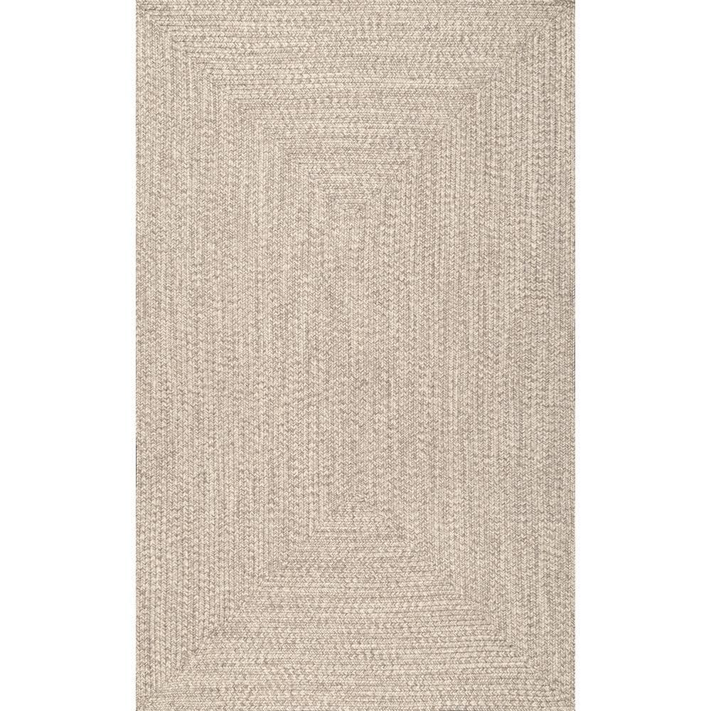 nuLOOM Lefebvre Casual Braided Tan 5 ft. x 8 ft. Indoor/Outdoor
