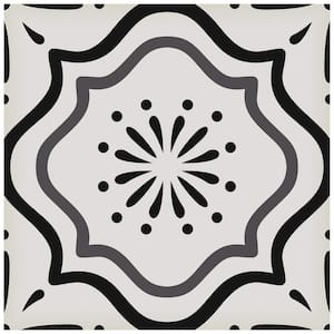 Black and Grey B5 4.5 in. x 4.5 in. Vinyl Peel and Stick Tile (24 Tiles, 3.37 sq.ft./Pack)