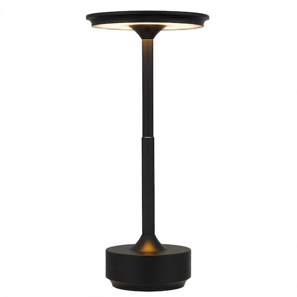 DSI LIGHTING 11.25 in. Matte Black Cordless Rechargeable LED Indoor/Outdoor Table Lamp