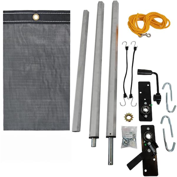 Buyers Products Aluminum Tarp System with Mesh Tarp 7-1/2 x 12 Foot