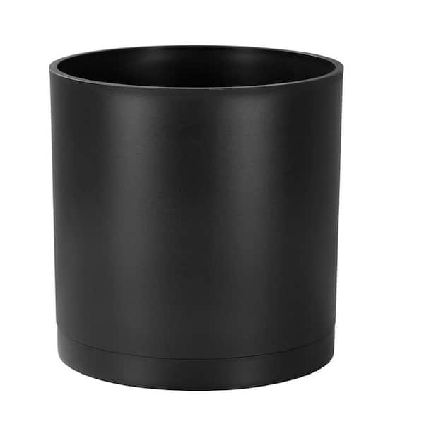 Black Plastic Indoor/Outdoor Planter with Saucer (10 in. W x 10 in