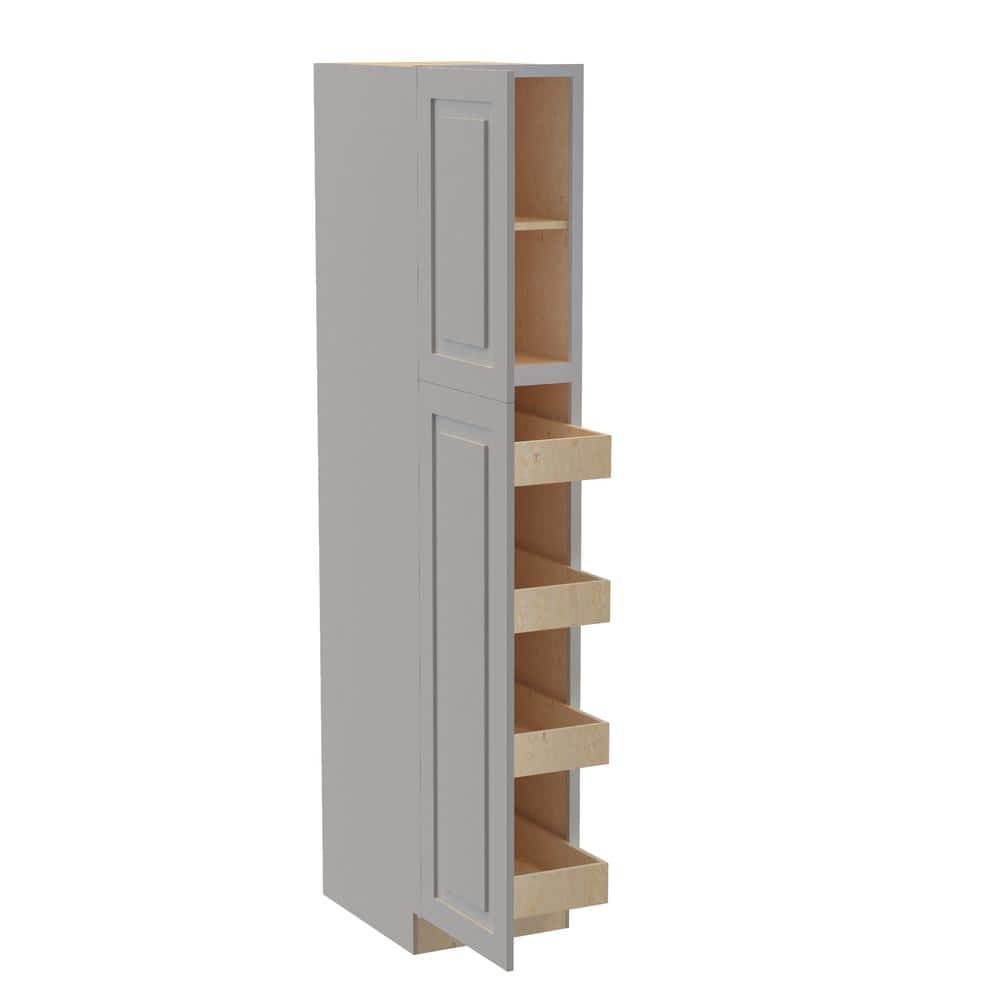 Grayson 18 in. W x 24 in. D x 84 in. H Assembled Plywood Pantry Kitchen Cabinet in Pearl Gray with 4ROT Soft Close LH price history on PriceWatchPro