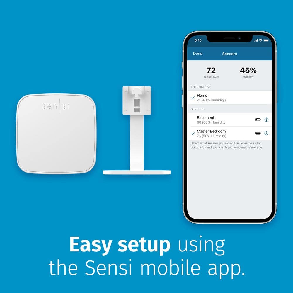 White Emerson Sensi Room Sensor for Sensi Touch 2