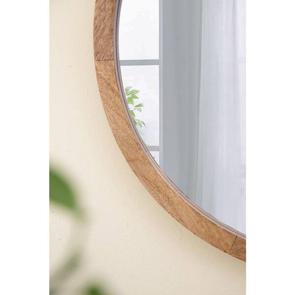 鏡 MINI FACE WOODEN MIRROR 2014 Amazon.com: WallBeyond Wood Frame Wall Mirror Rounded Corner