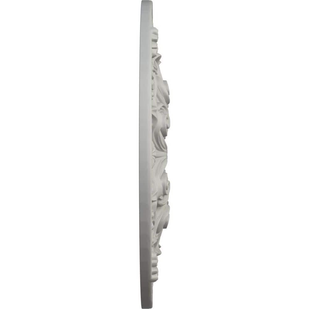 Pot of Cream Polyurethane Floral Ceiling Medallion, 23.63"
