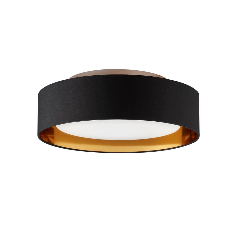 Naomi Black/Gold Outside Inside Flush Mount