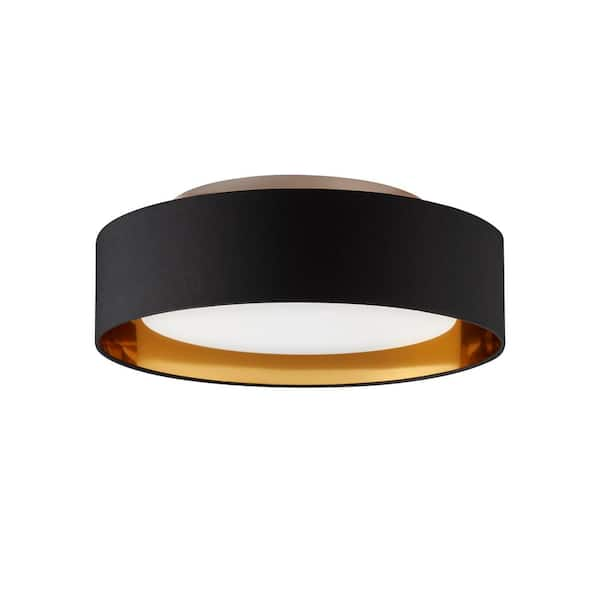 Bromi Design Naomi Black/Gold Outside Inside Flush Mount