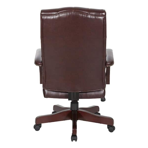 Work Smart Traditional Executive Chair with Padded Arms [TEX232