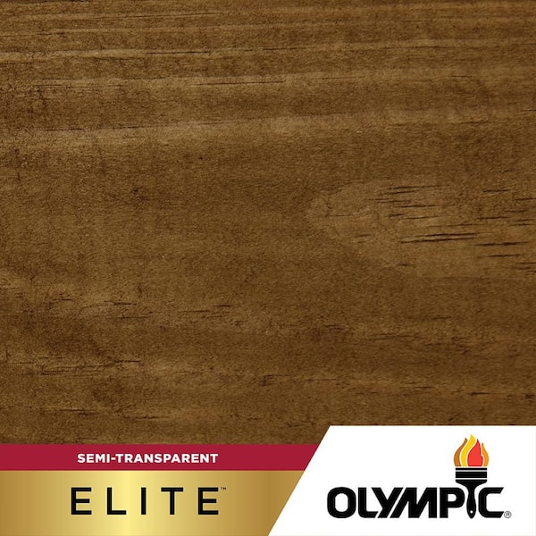 Elite 5 gal. ST-2028 Tobacco Semi-Transparent Exterior Stain and Sealer in One