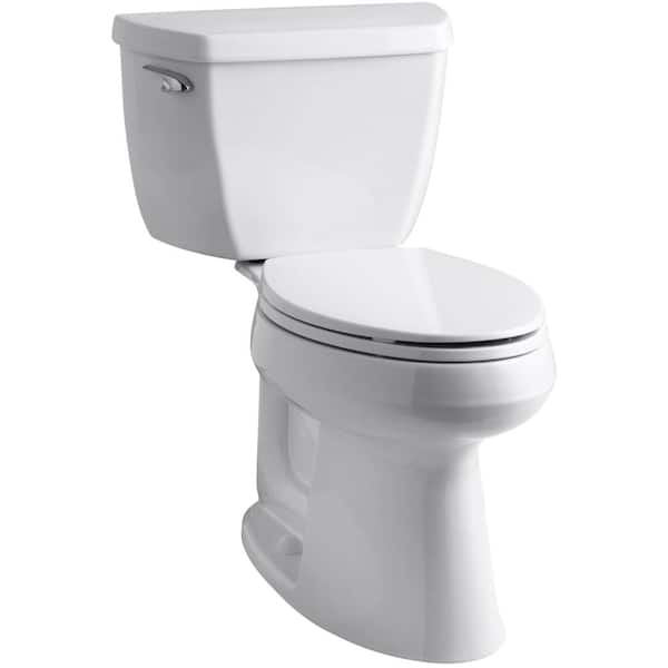 KOHLER Highline Classic the Complete Solution 2-Piece 1.28 GPF Single Flush Elongated Toilet in White, Seat Included