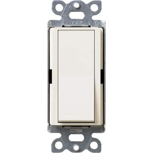 Lutron Claro On/Off Switch with Locator Light, 15-Amp/Single-Pole, Biscuit (SC-1PSNL-BI)