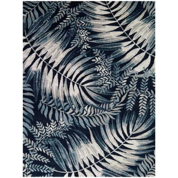 BALTA Baumann Navy 8 ft. x 10 ft. Floral Area Rug