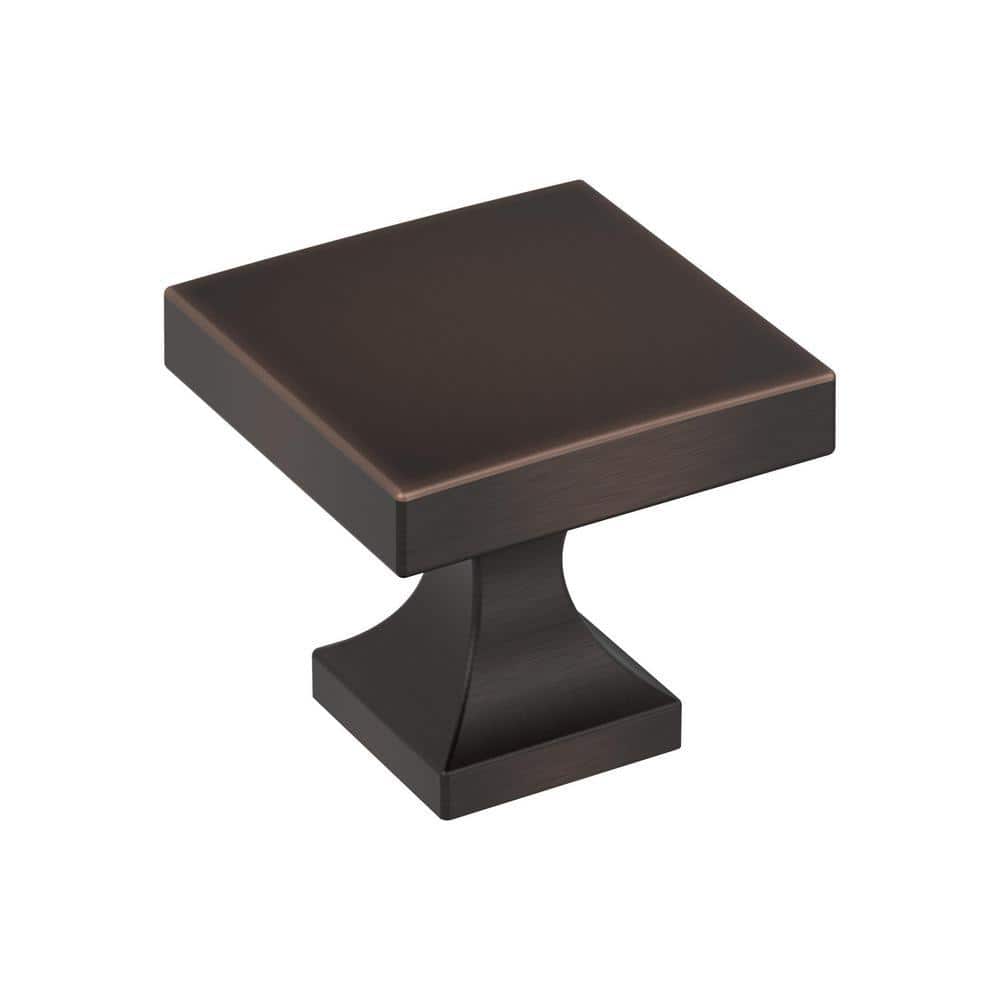 Oil Rubbed Bronze Square Cabinet Knob with Mounting Hardware