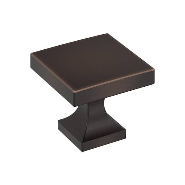 Amerock 10-Pack Pedestal 1 1/16 in.  27mm  Classic Oil Rubbed Bronze Square Cabinet Knobs