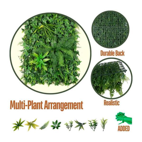 20 in. Zen Leaf 20 in. Artificial Green Shrub Indoor/Outdoor Faux