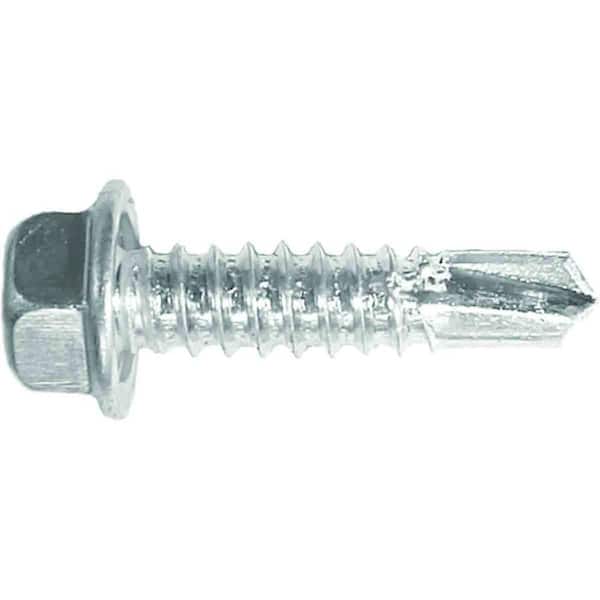 Drive Straight #12 3/4 in. External Hex Flange Hex-Head Self-Drilling Screws (1 lb.-Pack)