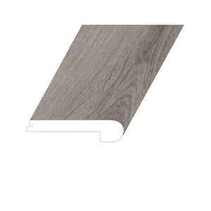 Invicta Keystone Grey 1 in. Thick x 4.5 in. Wide x 94.5 in. Length Vinyl Flush Stair Nose Molding
