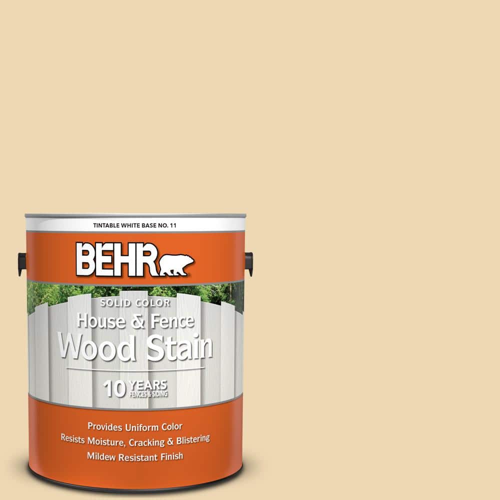 1 gal. #340E-3 Bavarian Cream Solid Color House and Fence Exterior Wood Sta
