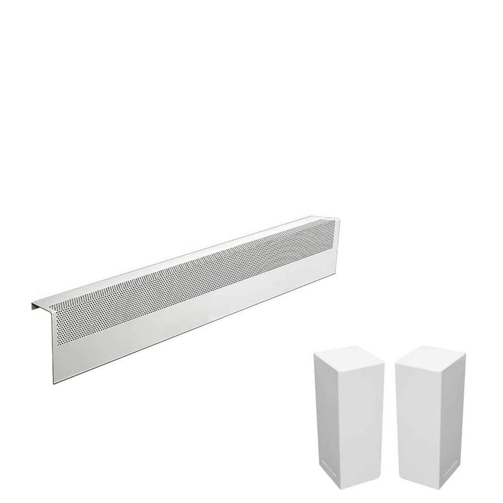 Basic Series 3 ft. Galvanized Steel Easy Slip-On Baseboard Heater Cover, Left and Right Endcaps [1] Cover, [2] Endcaps price history on PriceWatchPro
