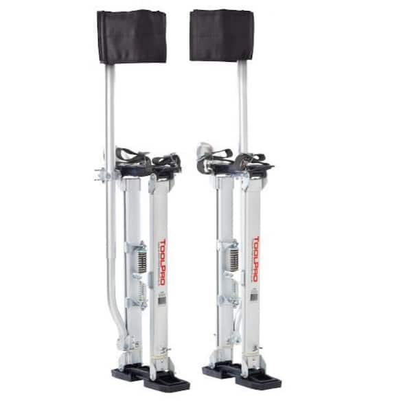 18 in. to 30 in. Aluminum Drywall Stilts with Soft Straps