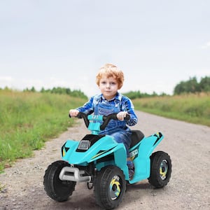 6-Volt Kids Electric Quad ATV 4 Wheels Ride-On Toy for Toddlers Forward and Reverse in Blue
