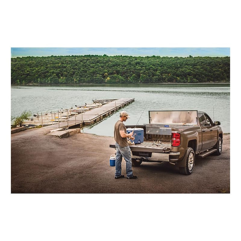 72 in. Silver Aluminum Low Profile Crossbed Truck Tool Box