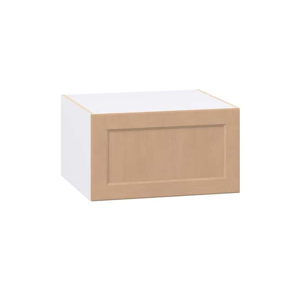 J COLLECTION Lakewood 27 in. W x 24 in. D x 15 in. H Assembled Shaker Specialty Wall Kitchen Cabinet in Sugar Cookie w/ Lift Up Door