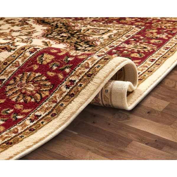 Well Woven Barclay Medallion Kashan Red 8 ft. x 10 ft. Traditional Area Rug  541007 - The Home Depot