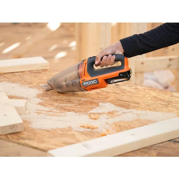 RIDGID - 18V Cordless Hand Vacuum Kit with 2.0 Ah Battery and Charger