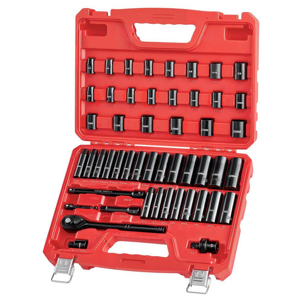 3/8 in. Drive Impact Socket Set, SAE (5/16 in. to 3/4 in. ), 50 Piece, 6 Point Deep & Shallow Impact Sockets price history on PriceWatchPro