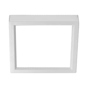 DSE4 4 in. Square White LED Flush Mount Ceiling Light, 3000K