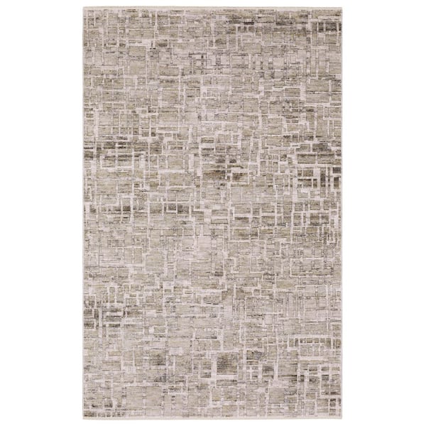 Brielle 3 ft. x 5 ft. Beige/Gold Abstract Area Rug