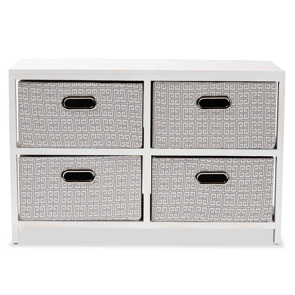 Baxton Studio Valtina Modern Wood 3 Drawer Storage Unit with