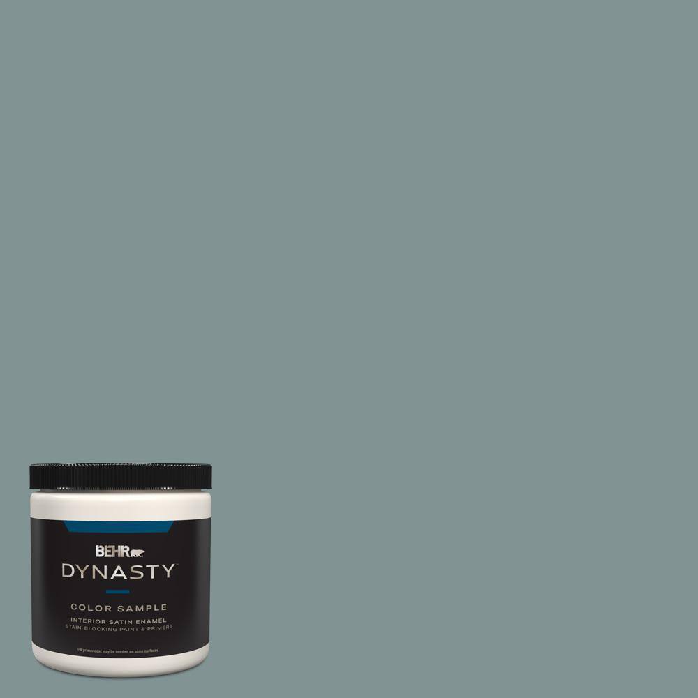 BEHR DYNASTY 8 oz. #QE-53 Raindance Satin Enamel Stain-Blocking ...