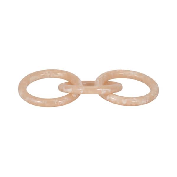 Liv & Skye Ivory 13 in. x 2 in. Resin Tortoise Chain Sculpture