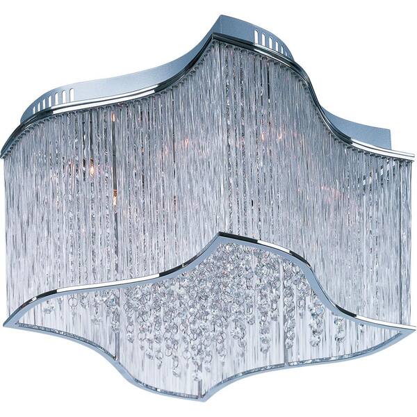 Maxim Lighting Swizzle 12-Light Polished Chrome Flushmount