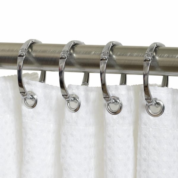 Zenna Home NeverRust Decorative Shower Rings in Chrome (12-Pack) SS07SS -  The Home Depot